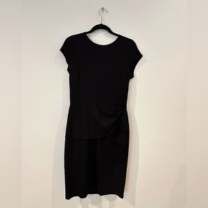 Aqua size L black dress with peplum detail